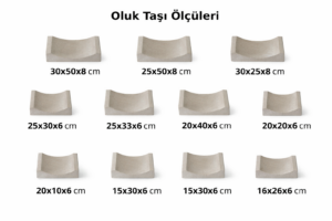 Oluk taşı ölçüleri