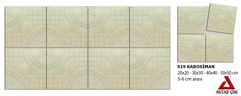 40x40x3,6 Kırmızı Kareli Yıldız Tretuvar Karosu - Görsel 2