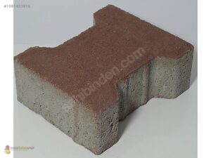 Kırmızı beton kilit taşı, park yolu, garaj yolu, teras, bahçe