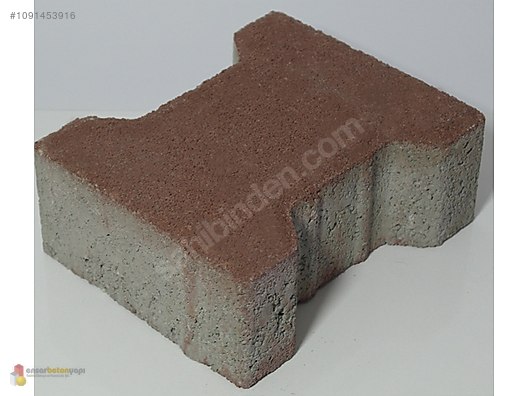 Kırmızı beton kilit taşı, park yolu, garaj yolu, teras, bahçe