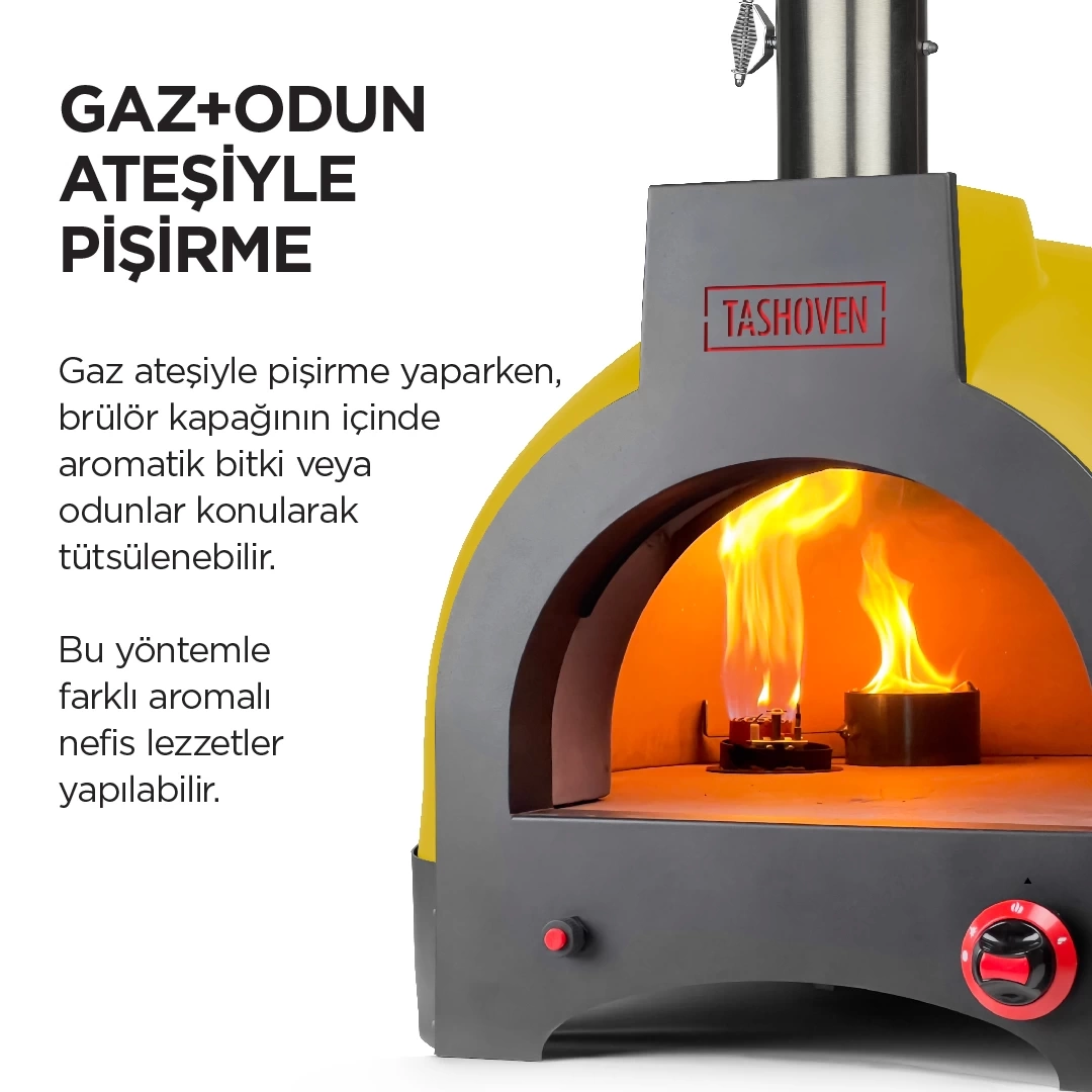 Tashoven Hybrid 66 Gazlı ve Odun Ateşli Taş Fırın - Görsel 10