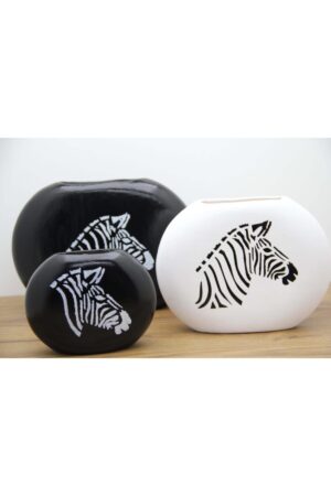 Zebra dekorlu vazo
