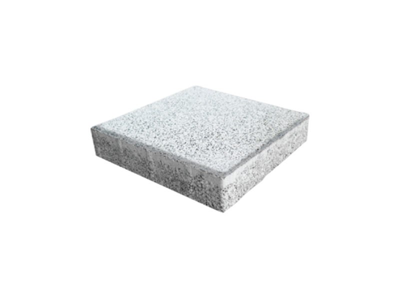 Beyaz Kumlamalı Plak Parke Taşı 15x15*8 cm