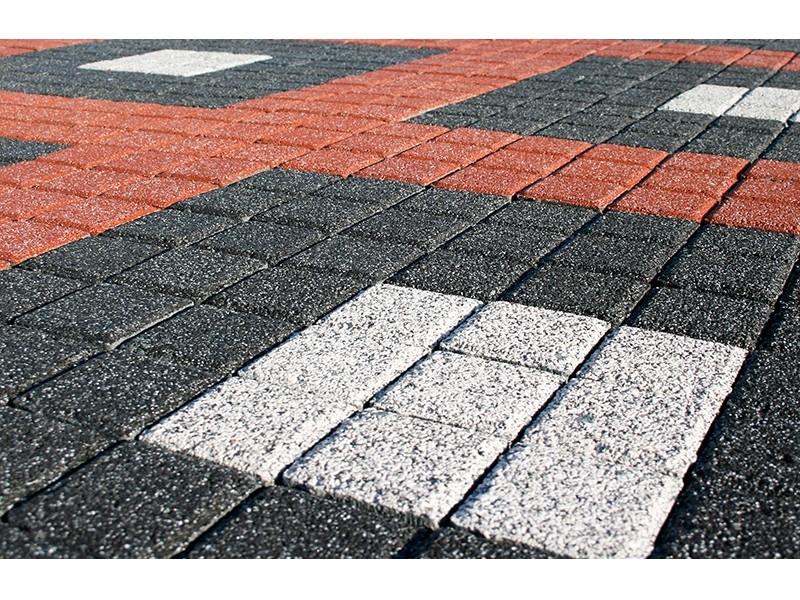 Beyaz Kumlamalı Plak Parke Taşı 15x15*8 cm - Görsel 2