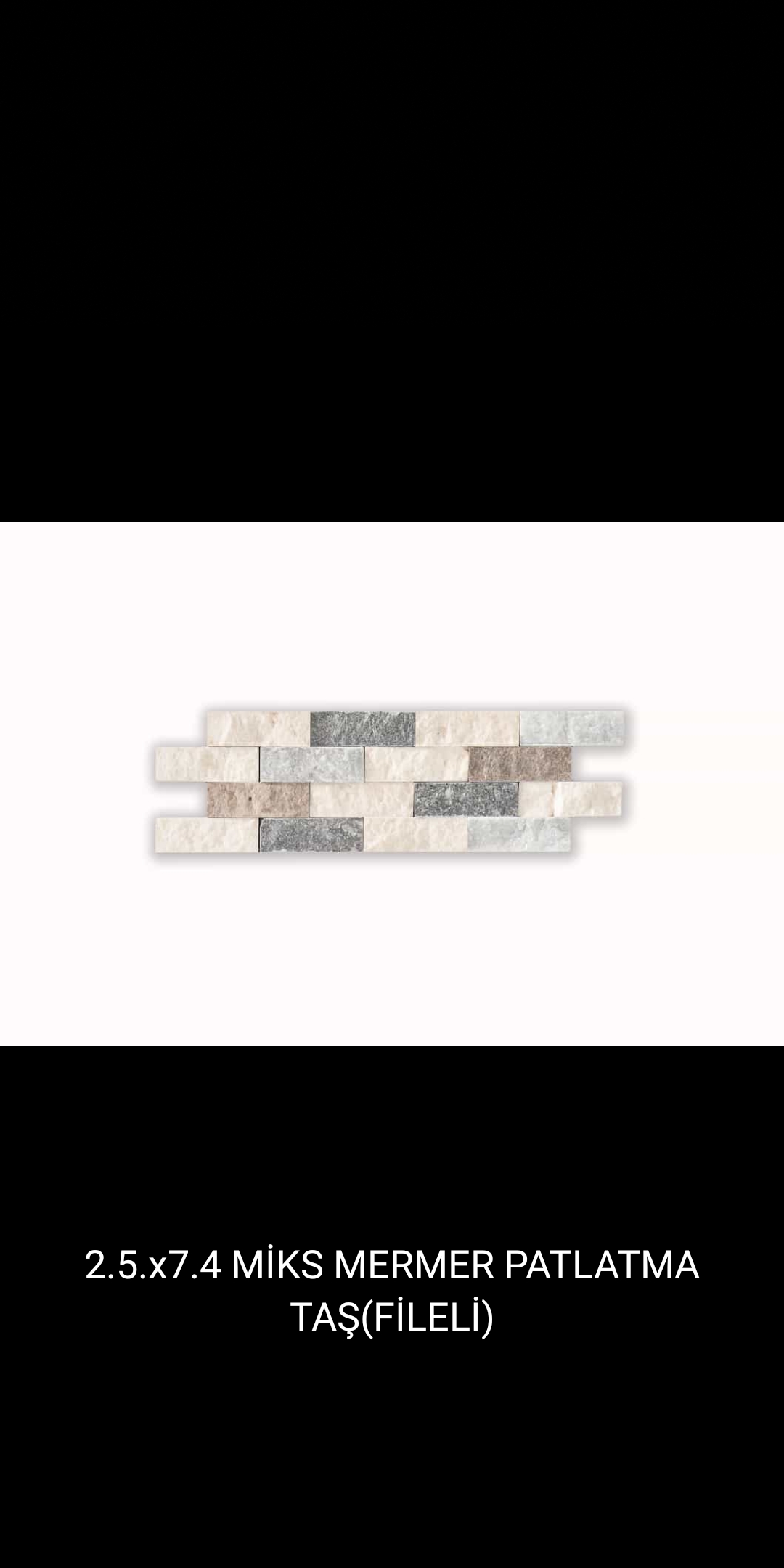2,5x7,4 mix marble rock face fileli Patlatma Taş - Görsel 3
