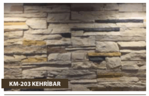 Kehribar Modeli Krater Taş Duvar Kaplama