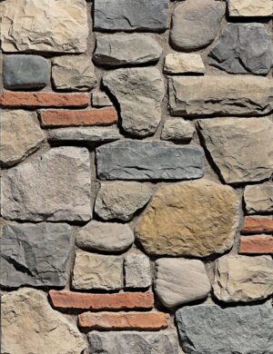 Krem renginde, doğal taş desenli STONEWRAP Farm Krem S51XA kültür taşı duvar kaplaması detayı.