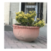Beton-Saksi-Gri-60x60x40-Aktaş 60x60x44 cm boyutlarında, üzerinde Aktaş logosu bulunan doğal gri renkte yuvarlak beton saksı. İçinde gür yeşil bir bitki ile dış mekanda kullanılmış hali.