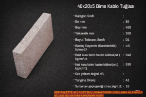 Kablo Taşı Ölçüleri