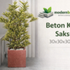 Beton Kare Saksı 30x30x30 cm – Minimal Dekoratif Beton Saksı