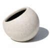 Dekoratif Yuvarlak Yatık Beton Saksı 80x80 cm – Modern Bahçe Saksısı